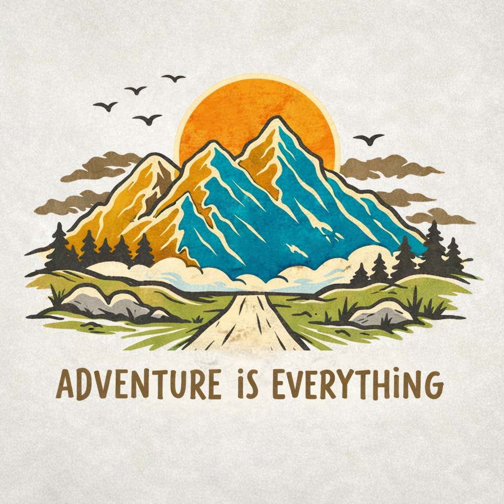 Mountain Trail Adventure is Everything Adult Cotton Tee T-Shirt