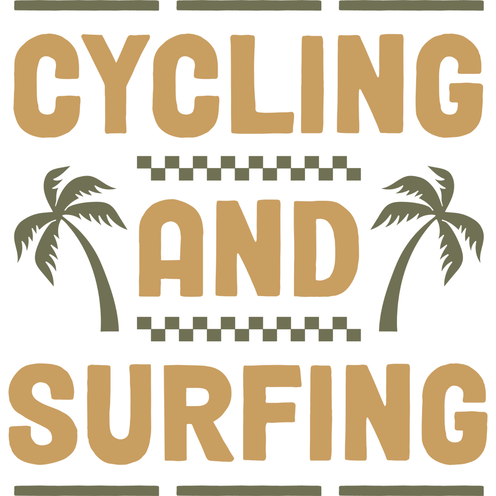 Cycling Surfing Life Beach Adventure Fun Adult Cotton Tee T-Shirt