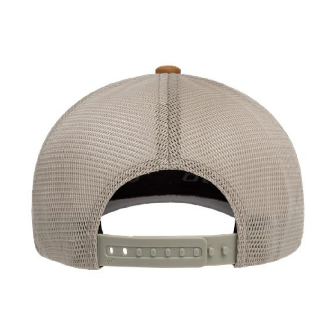 Flexfit 110M Custom Patch Trucker Hat – Mesh Back Snapback in Caramel/Khaki - view 4