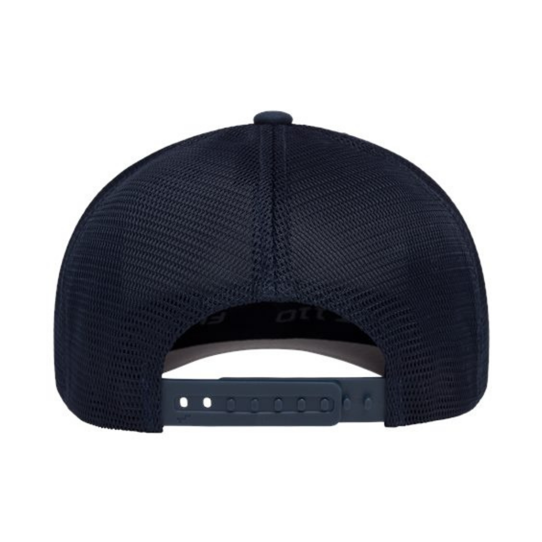 Flexfit 110M Custom Patch Trucker Hat – Mesh Back Snapback in Navy - view 4