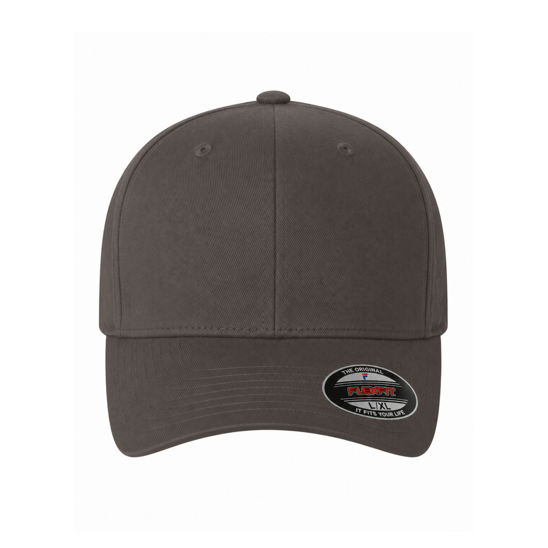 Flexfit 6277 Custom Patch Fitted Baseball Cap – Curved Visor in Charcoal - view 2