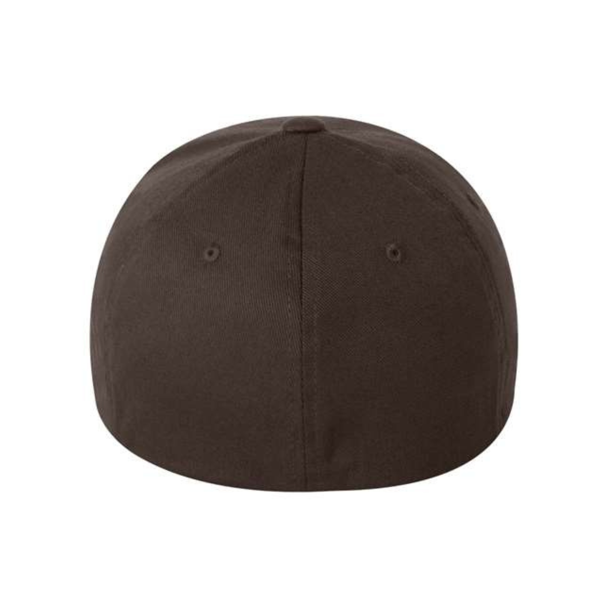Flexfit 6277 Custom Patch Fitted Baseball Cap – Curved Visor in Brown - view 4