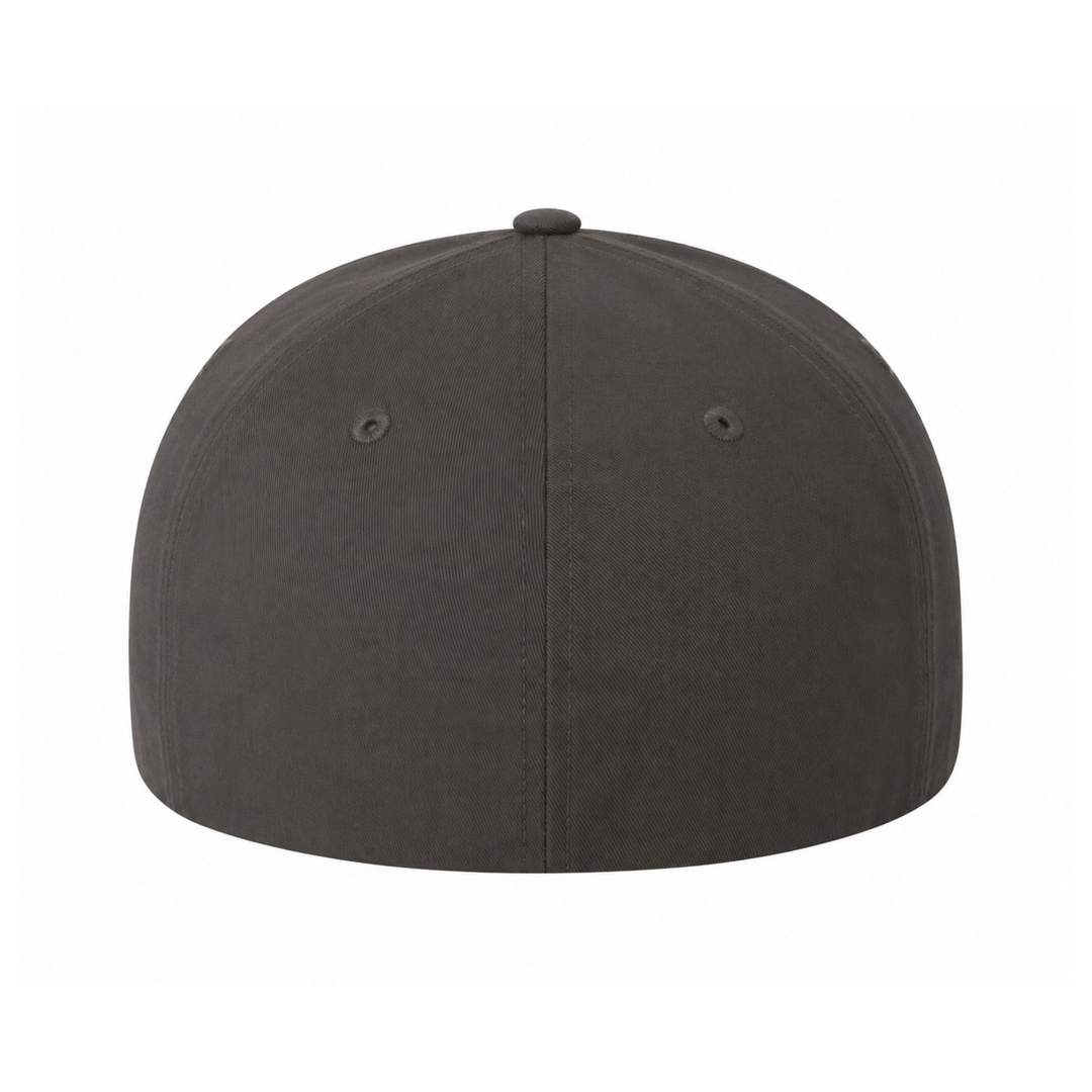 Flexfit 6277 Custom Patch Fitted Baseball Cap – Curved Visor in Charcoal - view 4