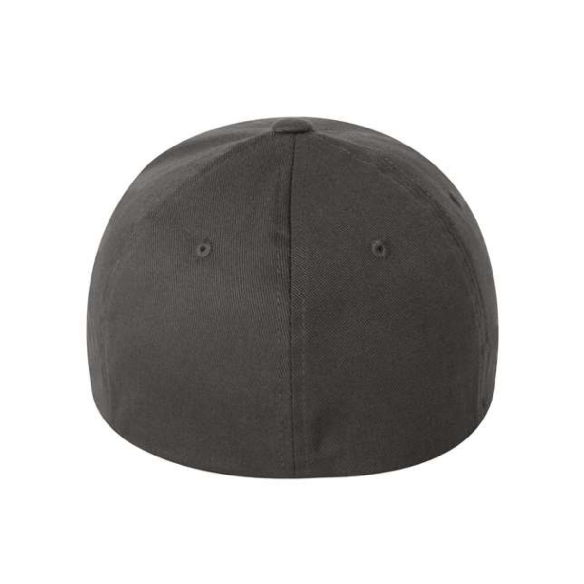 Flexfit 6277 Custom Patch Fitted Baseball Cap – Curved Visor in Dark Gray - view 4