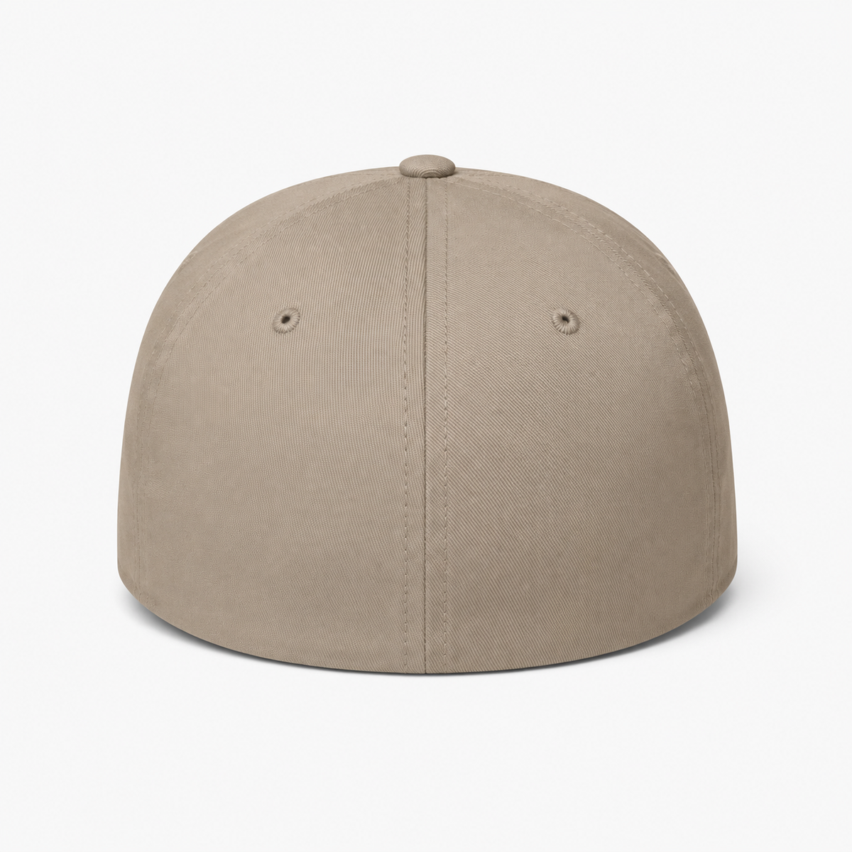 Flexfit 6277 Custom Patch Fitted Baseball Cap – Curved Visor in Khaki - view 4