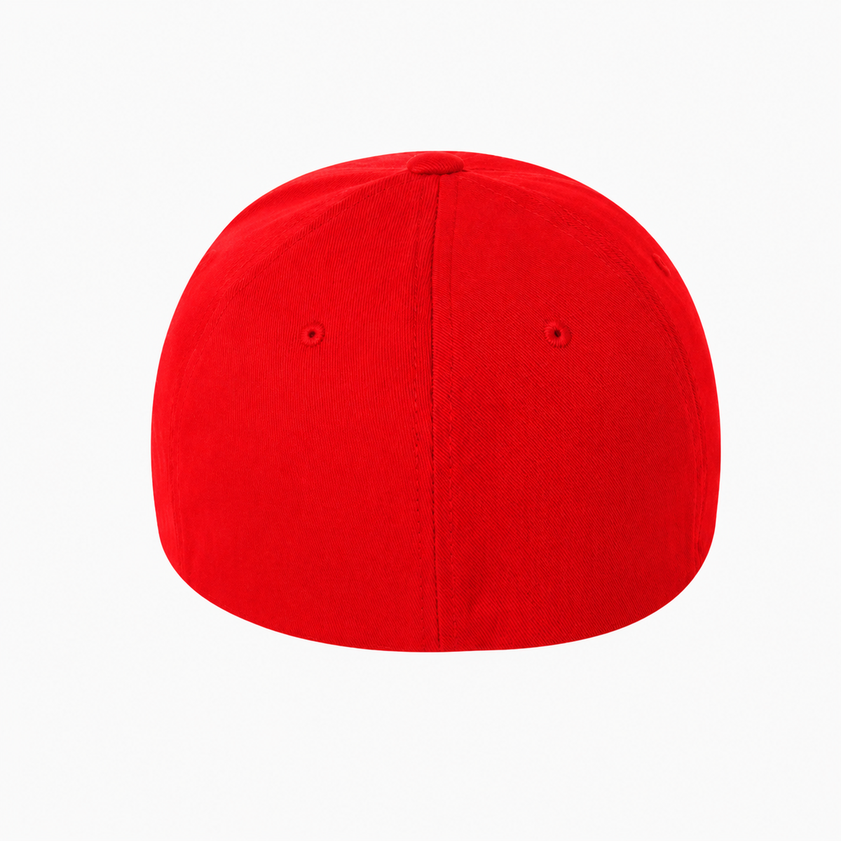 Flexfit 6277 Custom Patch Fitted Baseball Cap – Curved Visor in Red - view 4