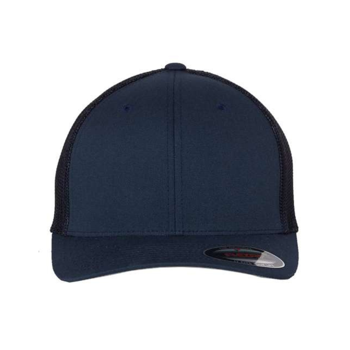 Flexfit 6511 Custom Patch Fitted Trucker Hat – Stretch-Fit Mesh Back in Navy - view 2
