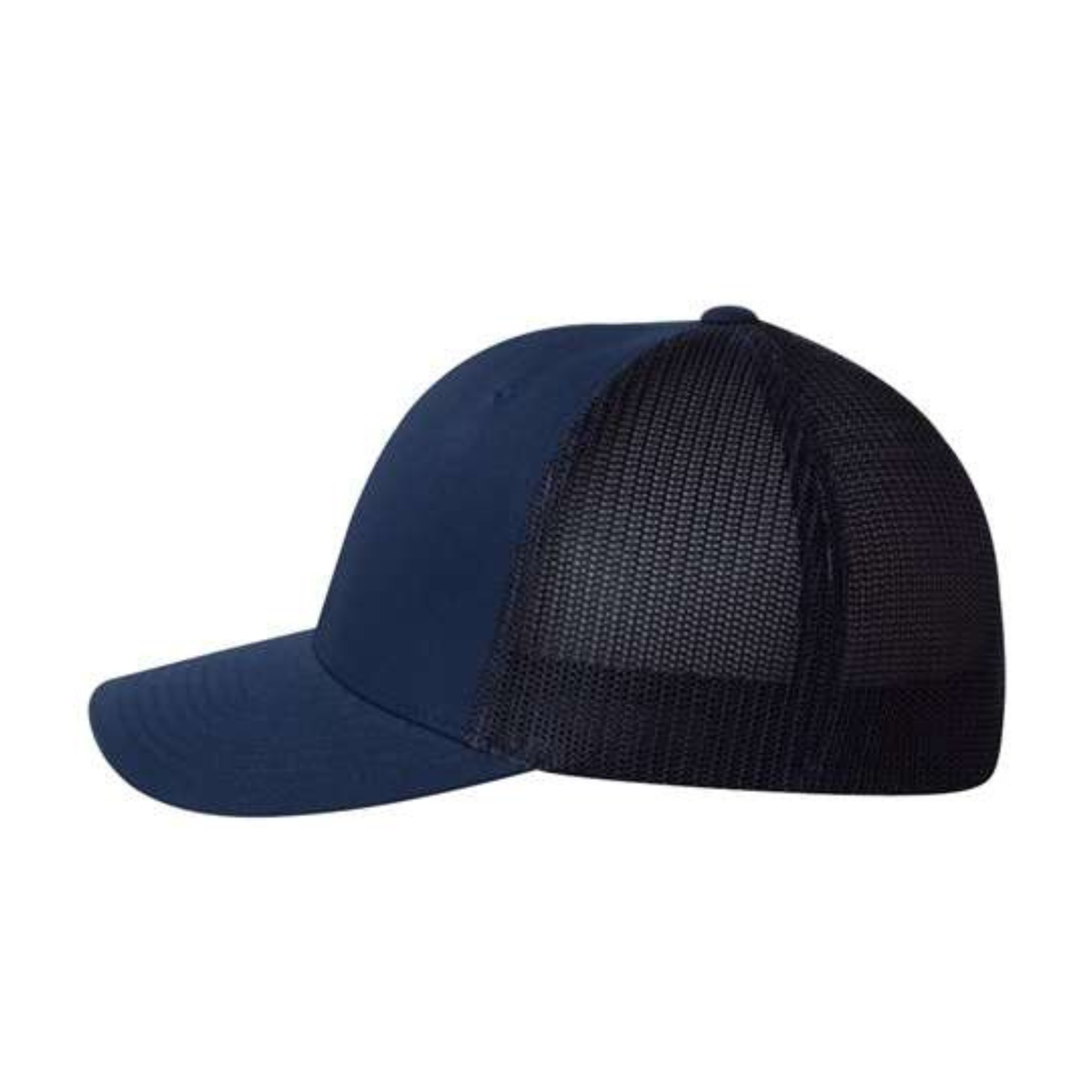 Flexfit 6511 Custom Patch Fitted Trucker Hat – Stretch-Fit Mesh Back in Navy - view 3