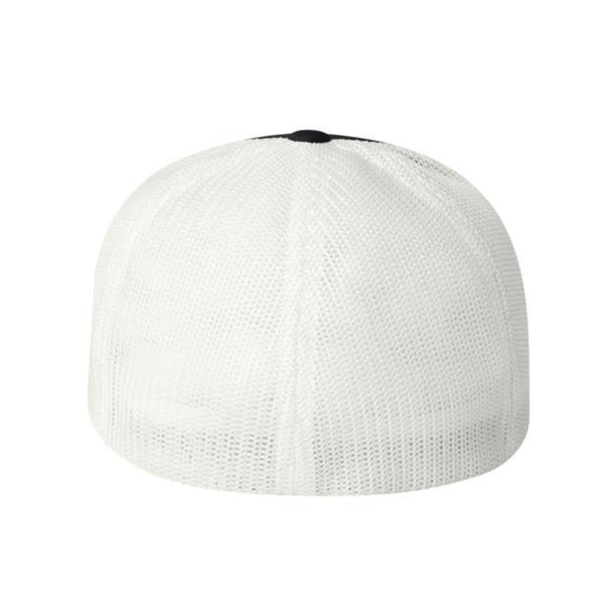 Flexfit 6511 Custom Patch Fitted Trucker Hat – Stretch-Fit Mesh Back in Black/White - view 4