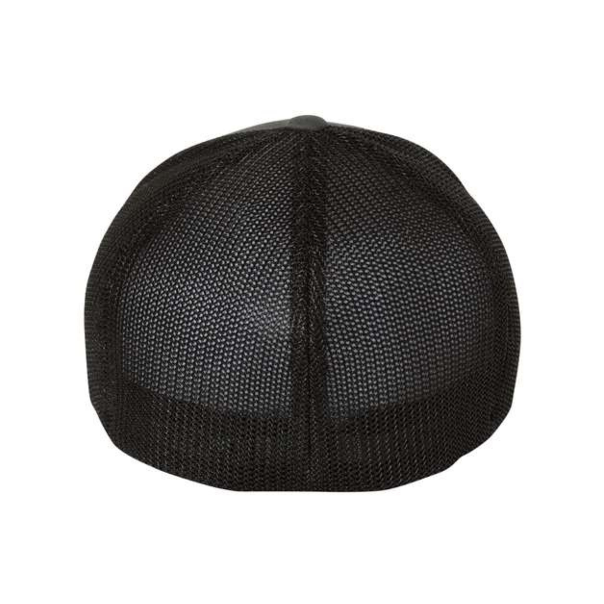 Flexfit 6511 Custom Patch Fitted Trucker Hat – Stretch-Fit Mesh Back in Charcoal Black - view 4