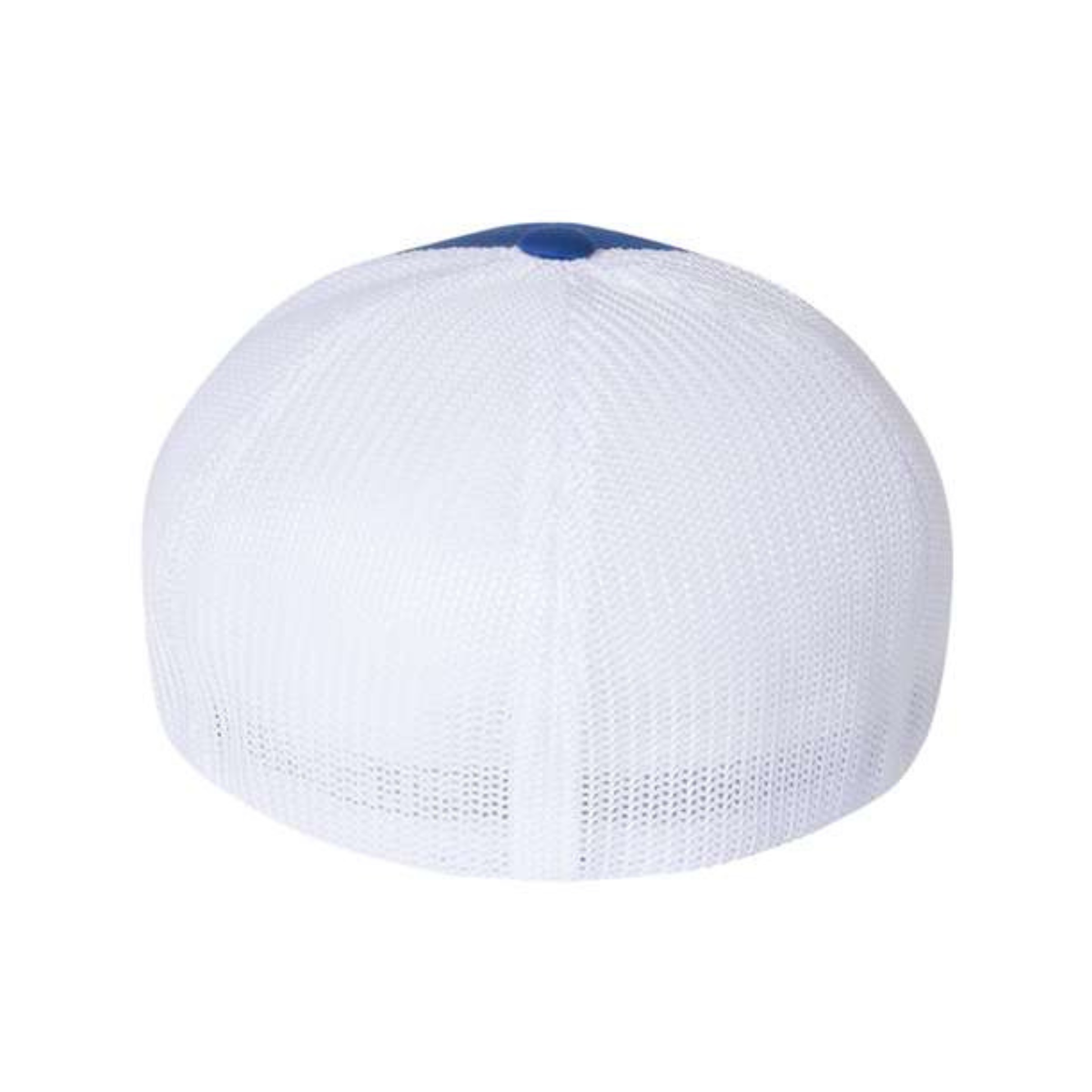 Flexfit 6511 Custom Patch Fitted Trucker Hat – Stretch-Fit Mesh Back in Royal Blue/White - view 4