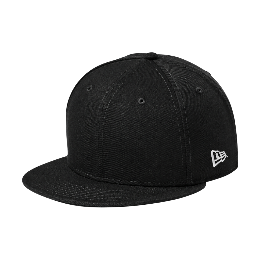 New Era NE4020 Custom Patch Flat Bill Snapback – High Profile in Flag Black