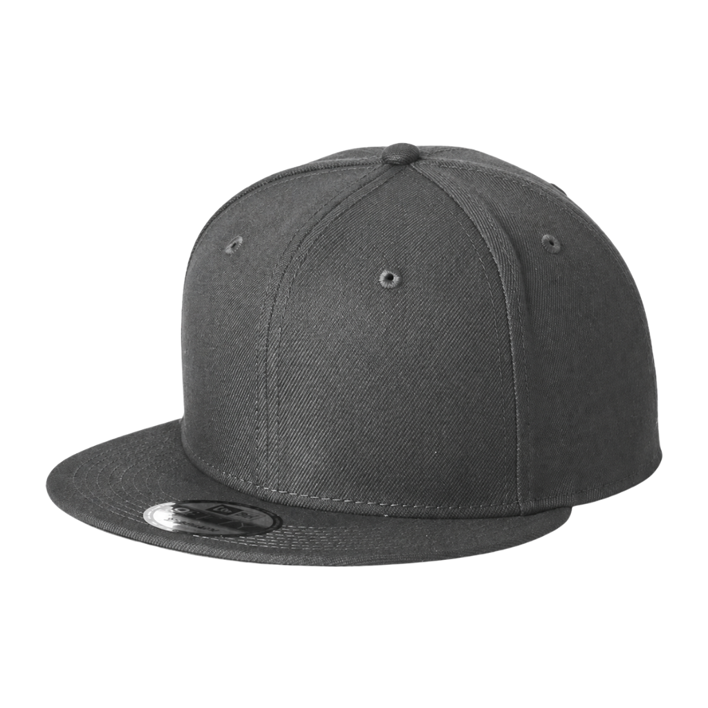 New Era NE4020 Custom Patch Flat Bill Snapback – High Profile in Graphite