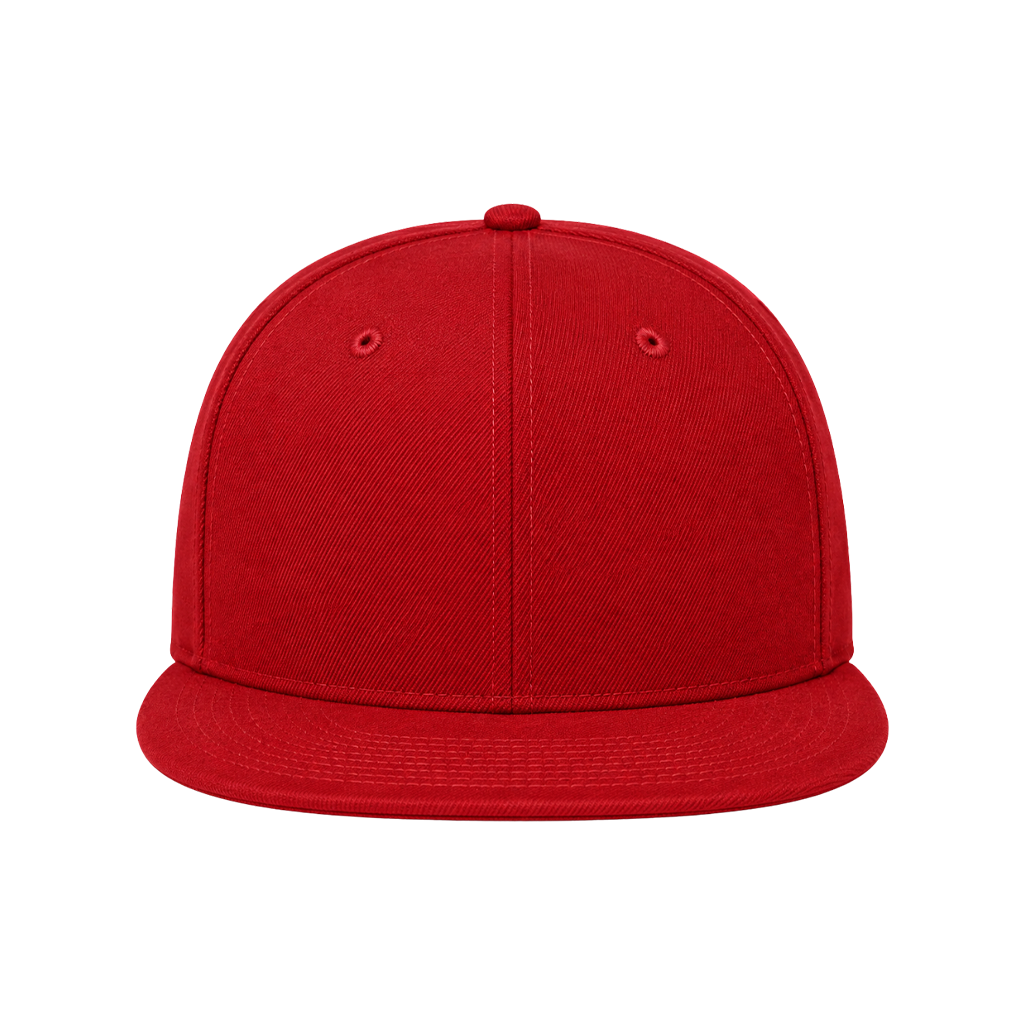 New Era NE4020 Custom Patch Flat Bill Snapback – High Profile in Flag Scarlet - view 2
