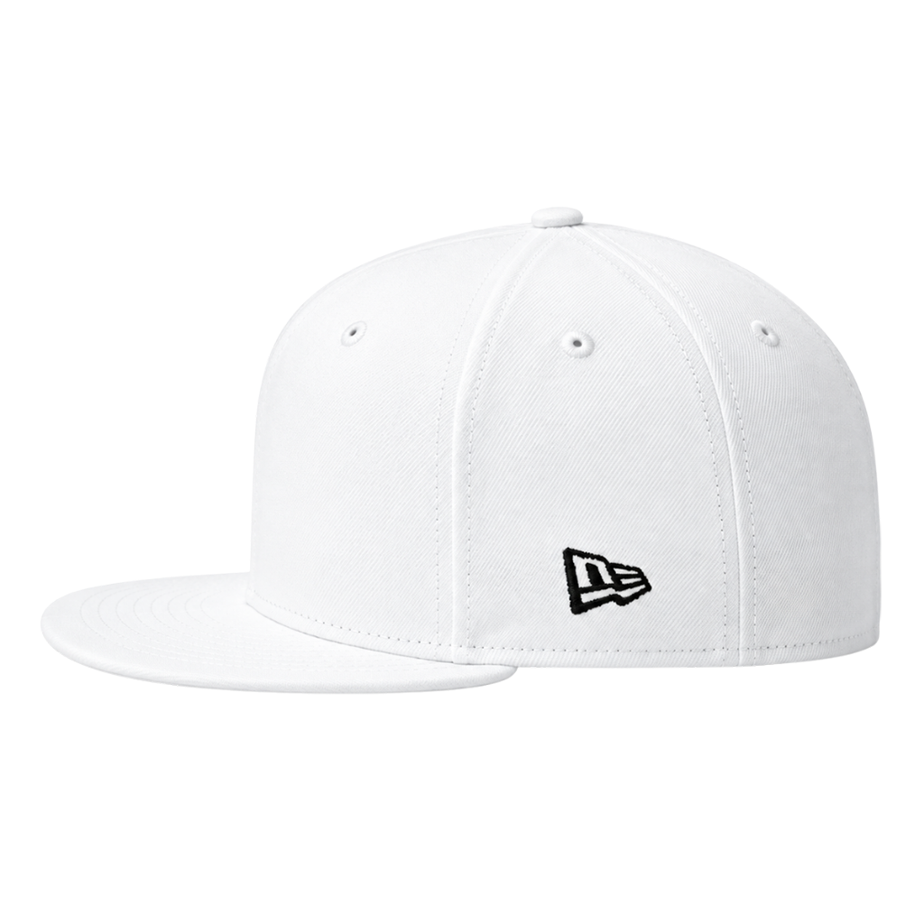 New Era NE4020 Custom Patch Flat Bill Snapback – High Profile in Flag White - view 3