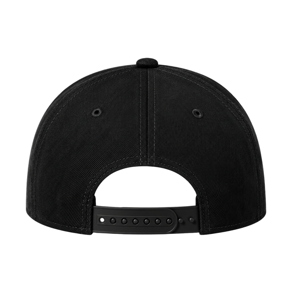 New Era NE4020 Custom Patch Flat Bill Snapback – High Profile in Flag Black - view 4