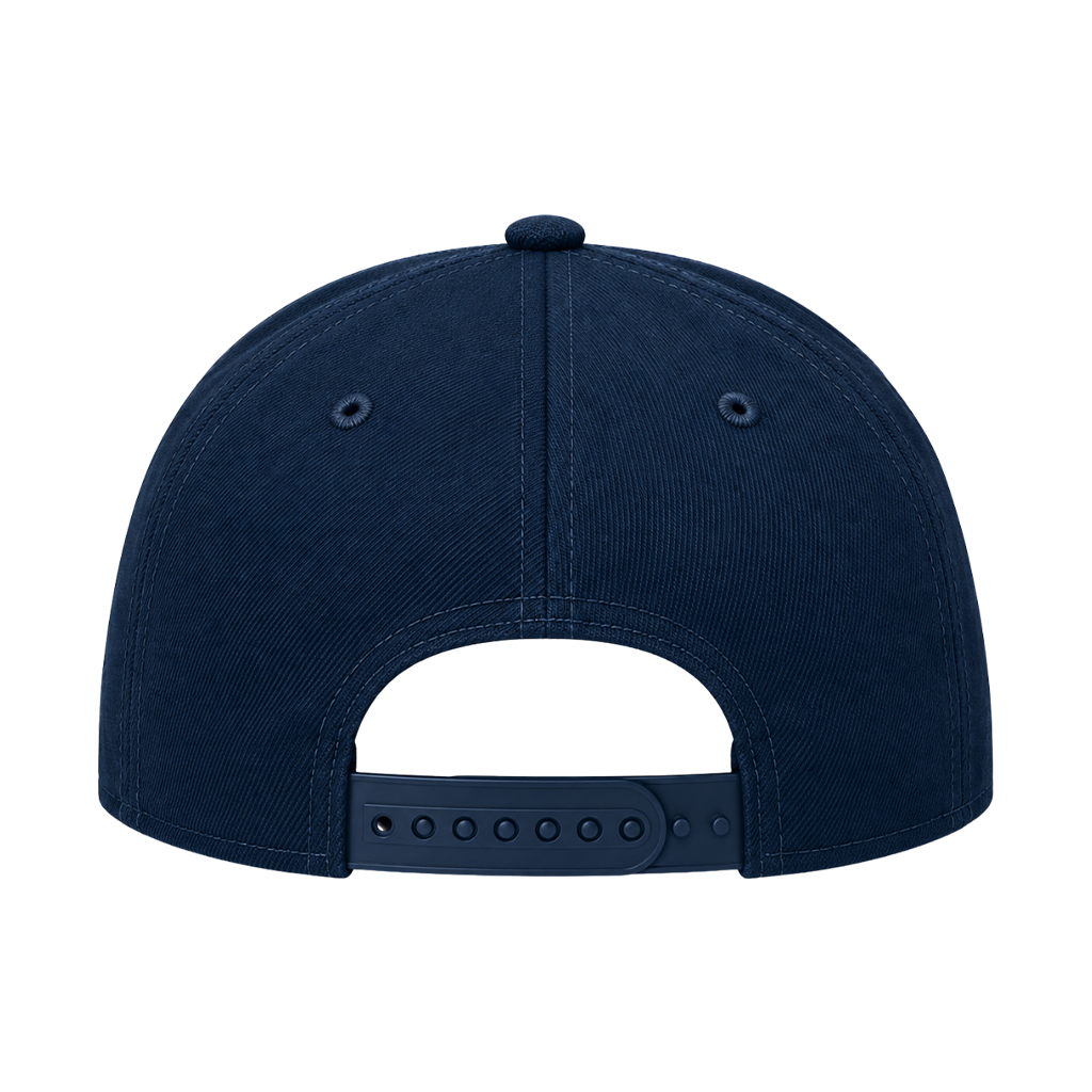 New Era NE4020 Custom Patch Flat Bill Snapback – High Profile in Flag Deep Navy - view 4