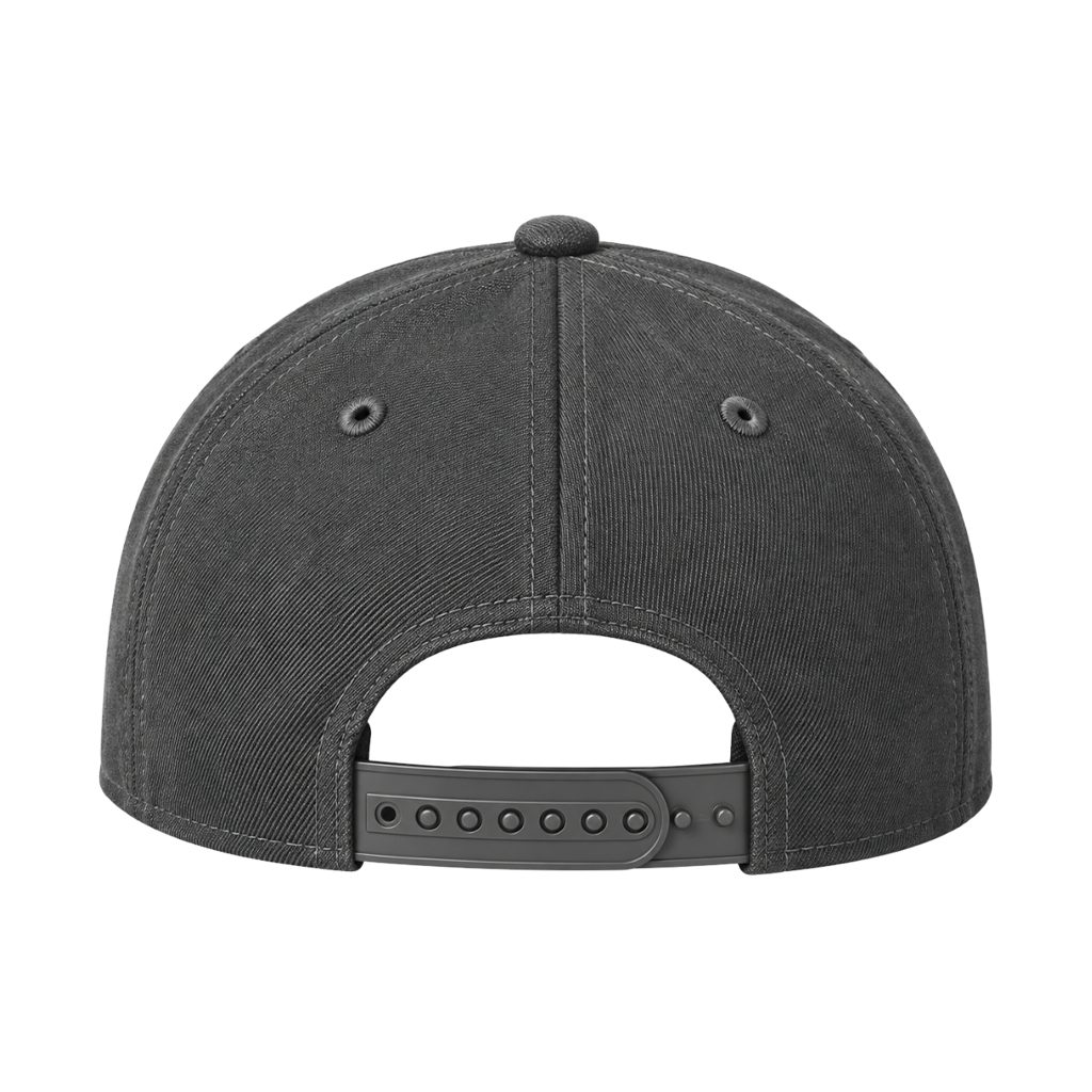 New Era NE4020 Custom Patch Flat Bill Snapback – High Profile in Graphite - view 4