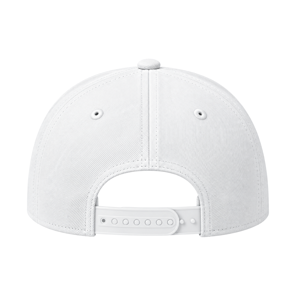 New Era NE4020 Custom Patch Flat Bill Snapback – High Profile in Flag White - view 4