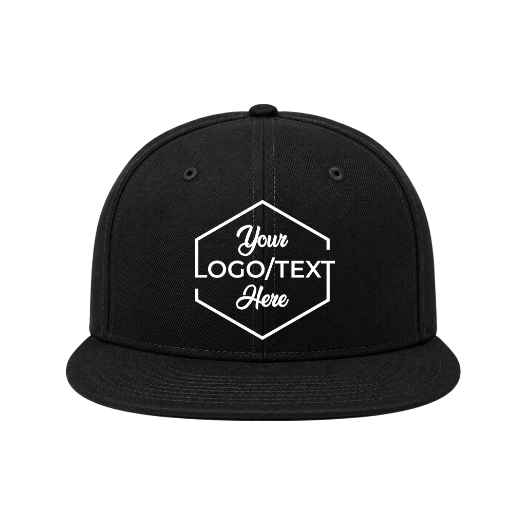 New Era NE4020 Custom Patch Flat Bill Snapback – High Profile in Flag Black - view 5