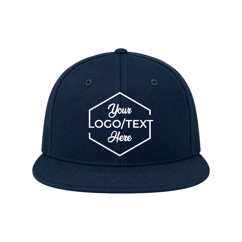 New Era NE4020 Custom Patch Flat Bill Snapback – High Profile in Flag Deep Navy - view 5