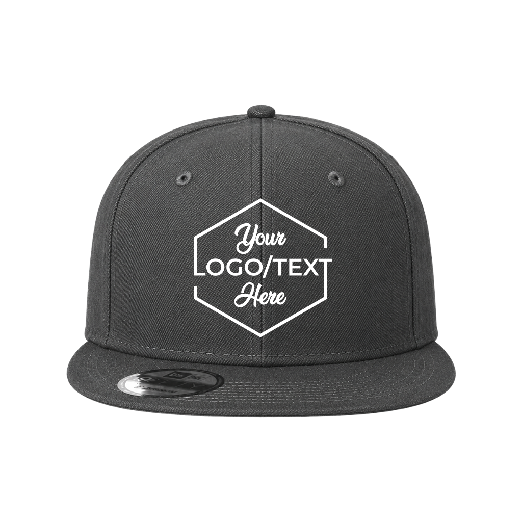 New Era NE4020 Custom Patch Flat Bill Snapback – High Profile in Graphite - view 5