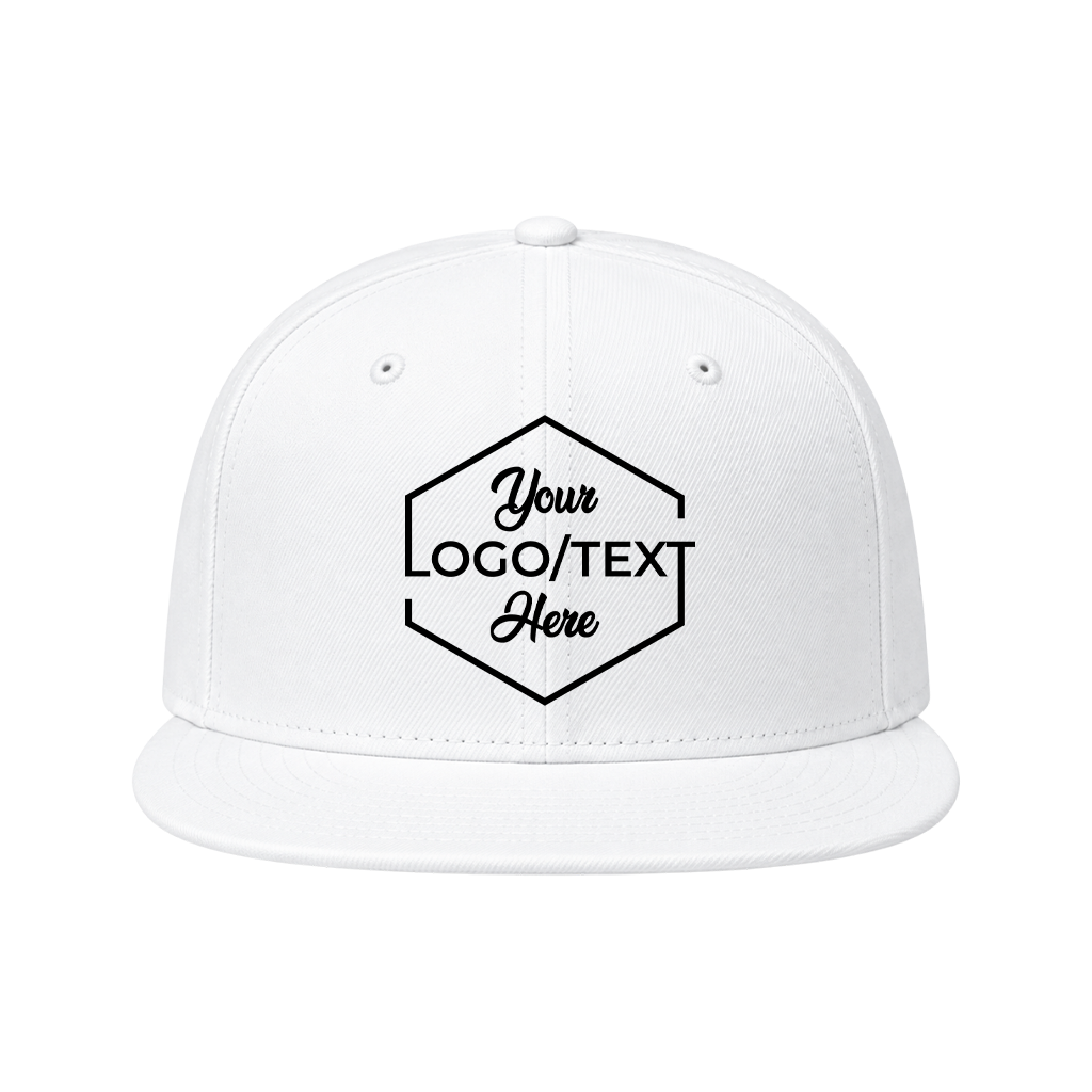 New Era NE4020 Custom Patch Flat Bill Snapback – High Profile in Flag White - view 5