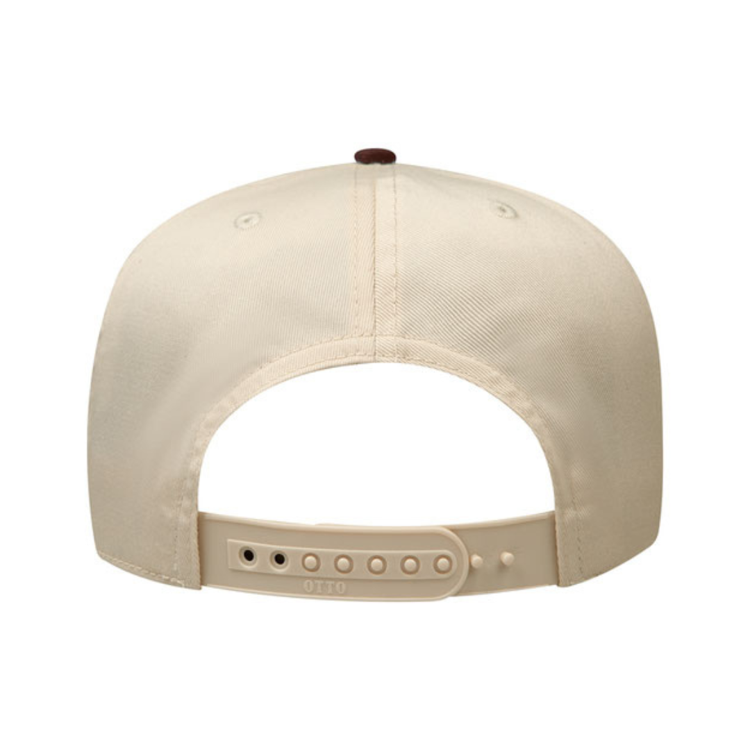 Otto Cap 31-069 Custom Patch 5-Panel Baseball Cap – Snapback in Khaki/Brown - view 4