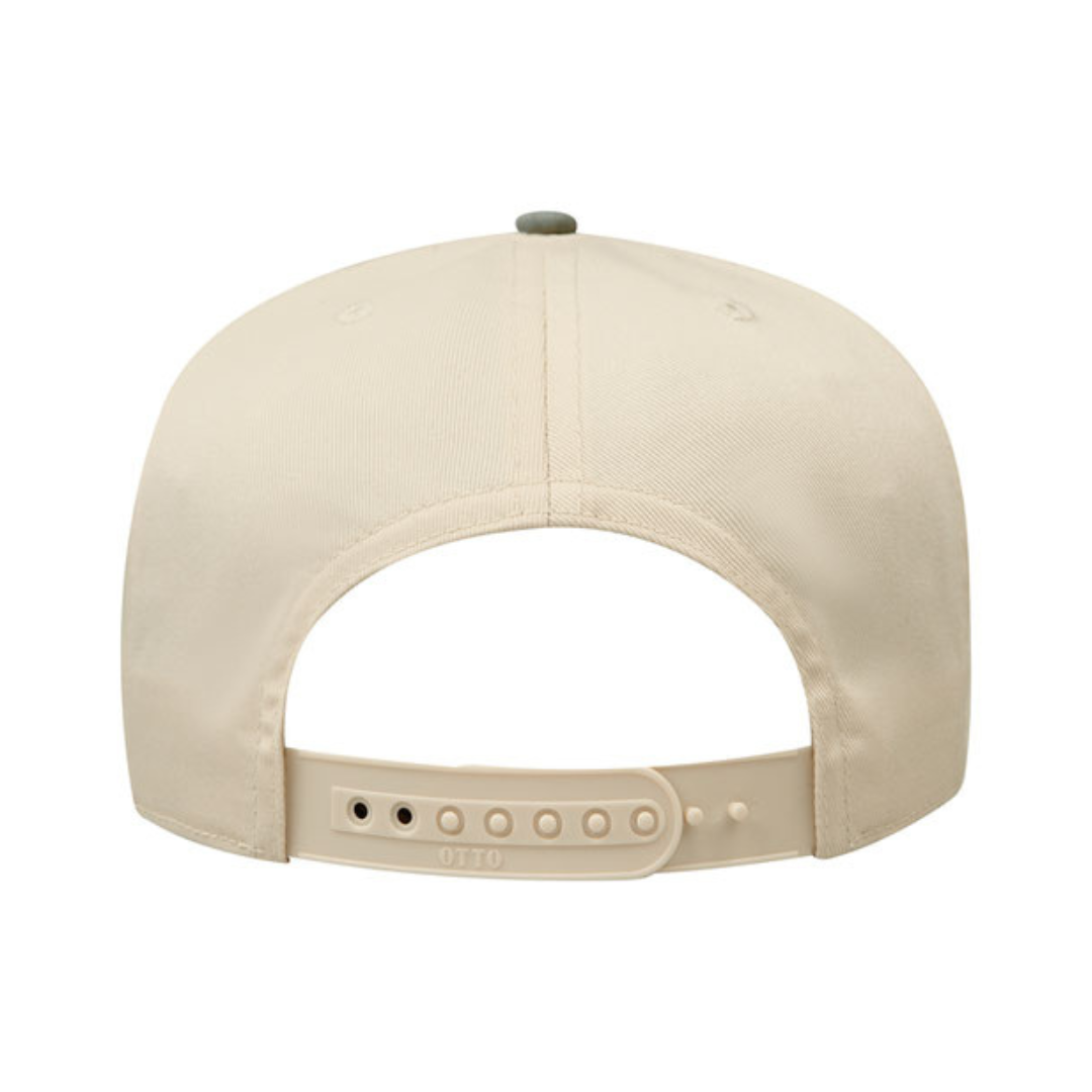 Otto Cap 31-069 Custom Patch 5-Panel Baseball Cap – Snapback in Natural/Sage Green - view 4