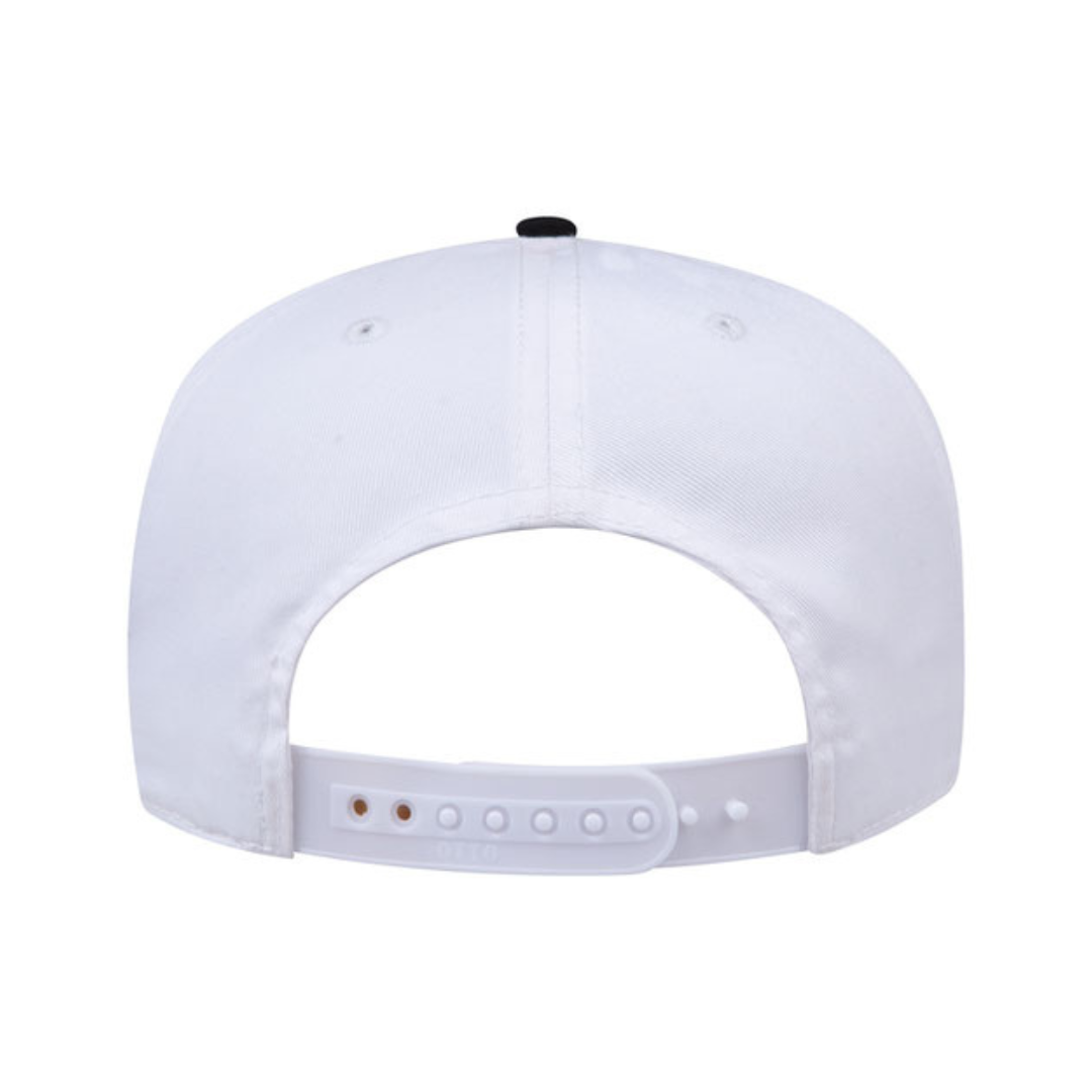 Otto Cap 31-069 Custom Patch 5-Panel Baseball Cap – Snapback in White/Black - view 4