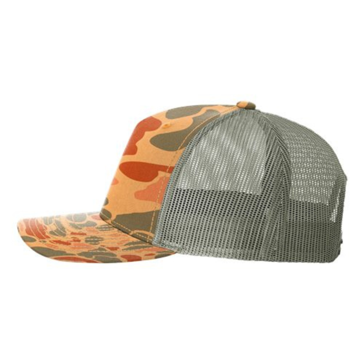 Richardson 112PFP Custom Patch Camo Trucker Hat – Mesh Back Snapback in Sienna Duck Camo/Loden - view 5