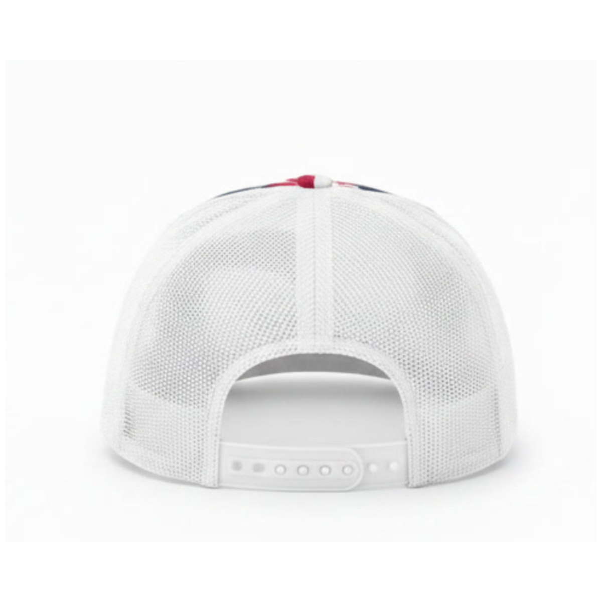 Richardson 112PFP Custom Patch Camo Trucker Hat – Mesh Back Snapback in Americana Duck Camo/White - view 4