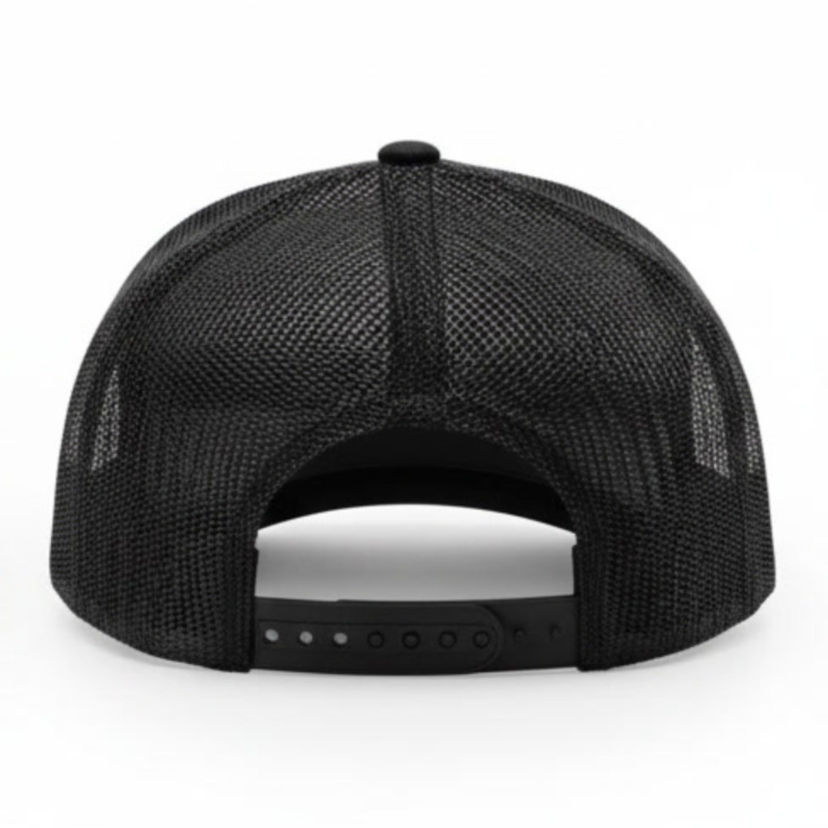 Richardson 112PFP Custom Patch Camo Trucker Hat – Mesh Back Snapback in Black Tonal/Stars and Stripes - view 5