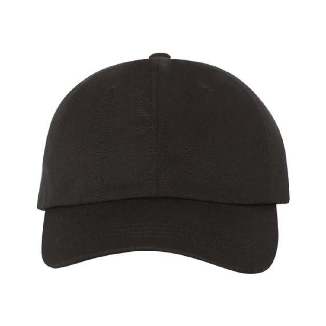 Yupoong 6245CM Custom Patch Dad Hat – Unstructured Cotton in Black - view 2