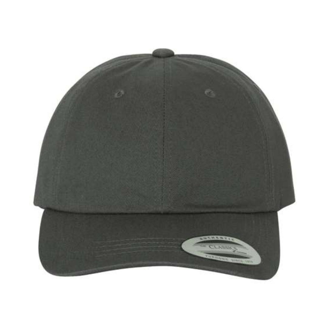 Yupoong 6245CM Custom Patch Dad Hat – Unstructured Cotton in Dark Gray - view 2