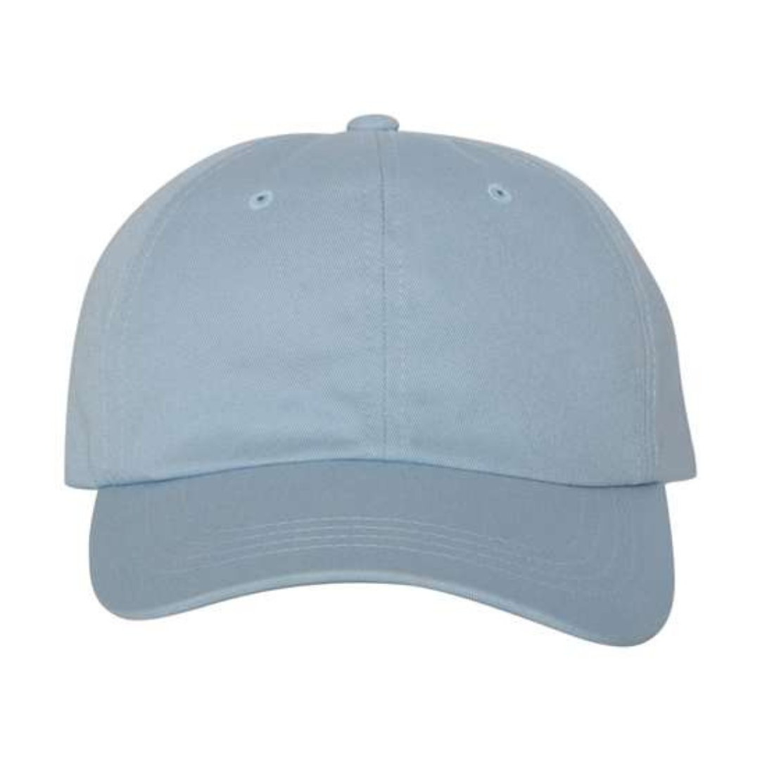 Yupoong 6245CM Custom Patch Dad Hat – Unstructured Cotton in Light Blue - view 2