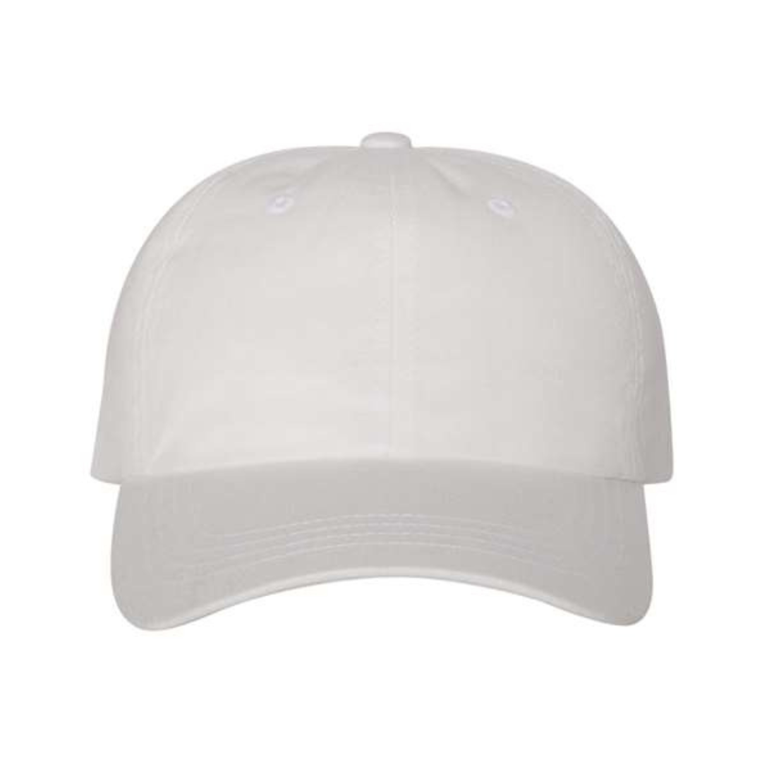 Yupoong 6245CM Custom Patch Dad Hat – Unstructured Cotton in White - view 2