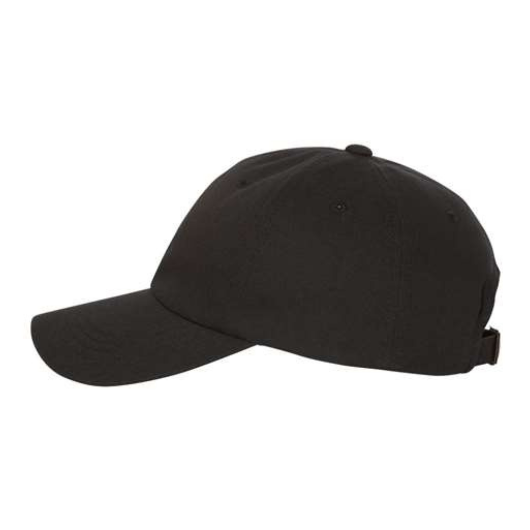 Yupoong 6245CM Custom Patch Dad Hat – Unstructured Cotton in Black - view 3