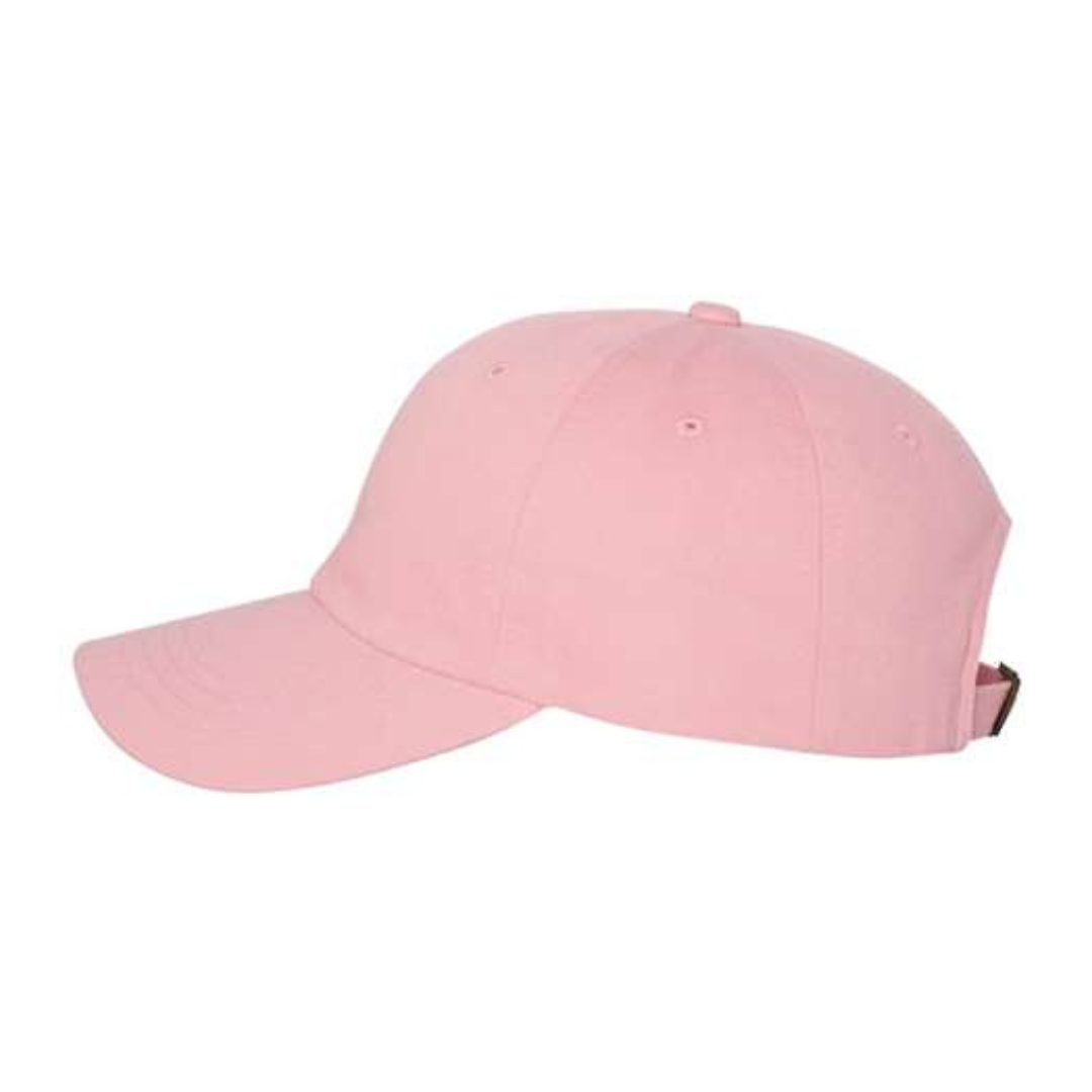 Yupoong 6245CM Custom Patch Dad Hat – Unstructured Cotton in Pink - view 3