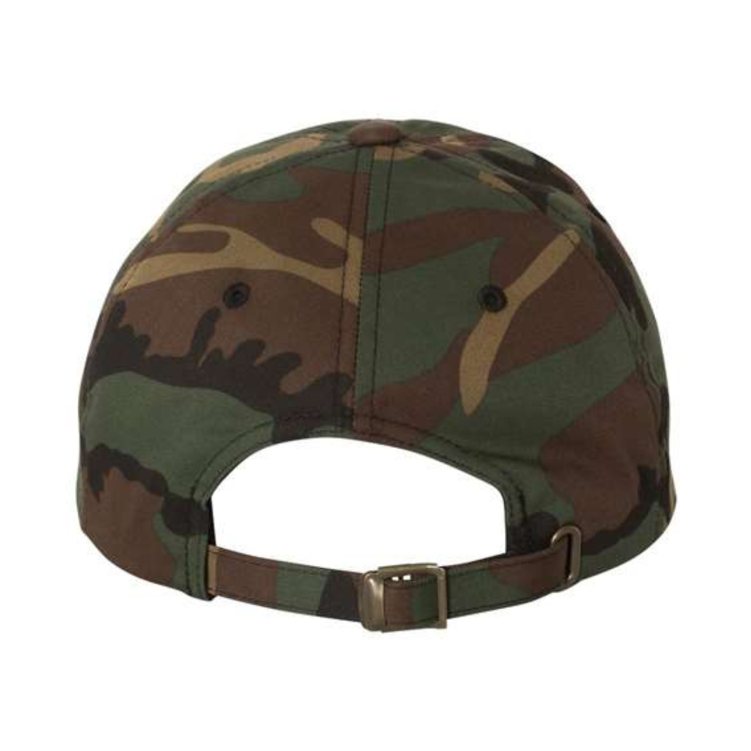 Yupoong 6245CM Custom Patch Dad Hat – Unstructured Cotton in Green Camo - view 4