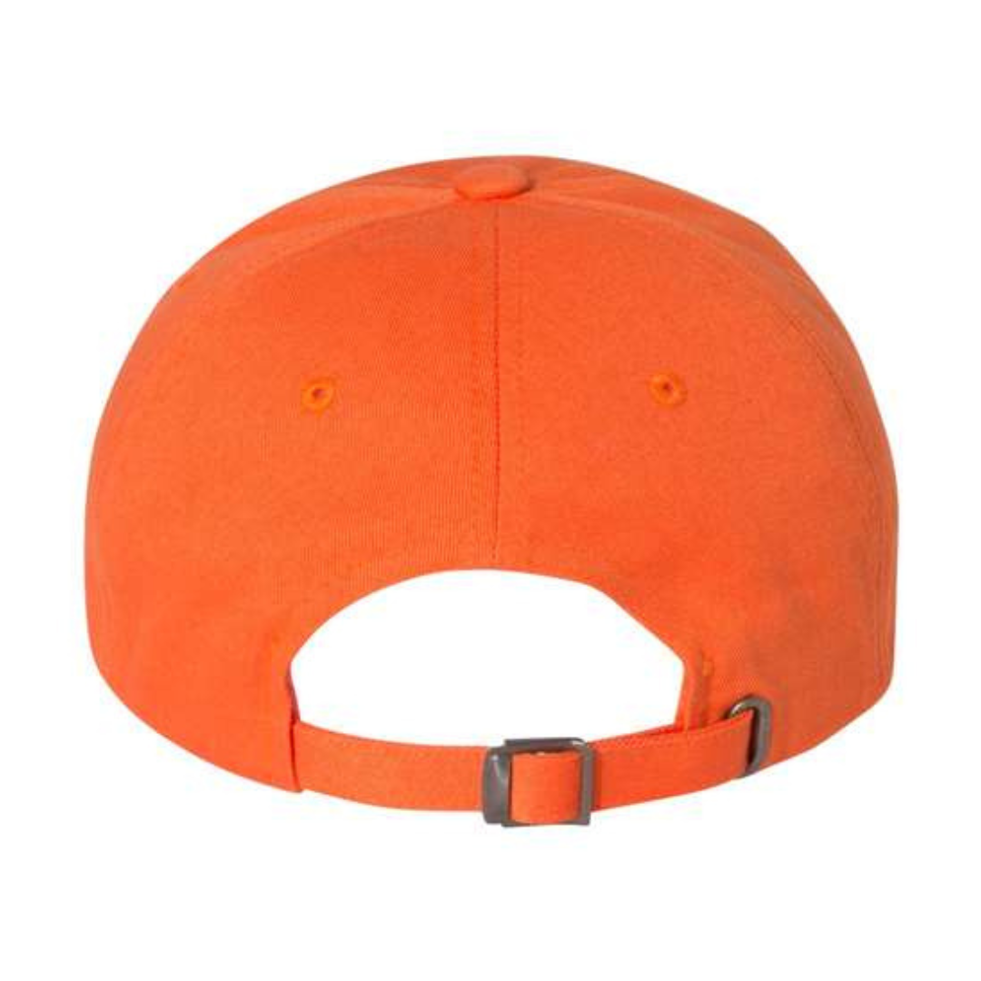 Yupoong 6245CM Custom Patch Dad Hat – Unstructured Cotton in Orange - view 4