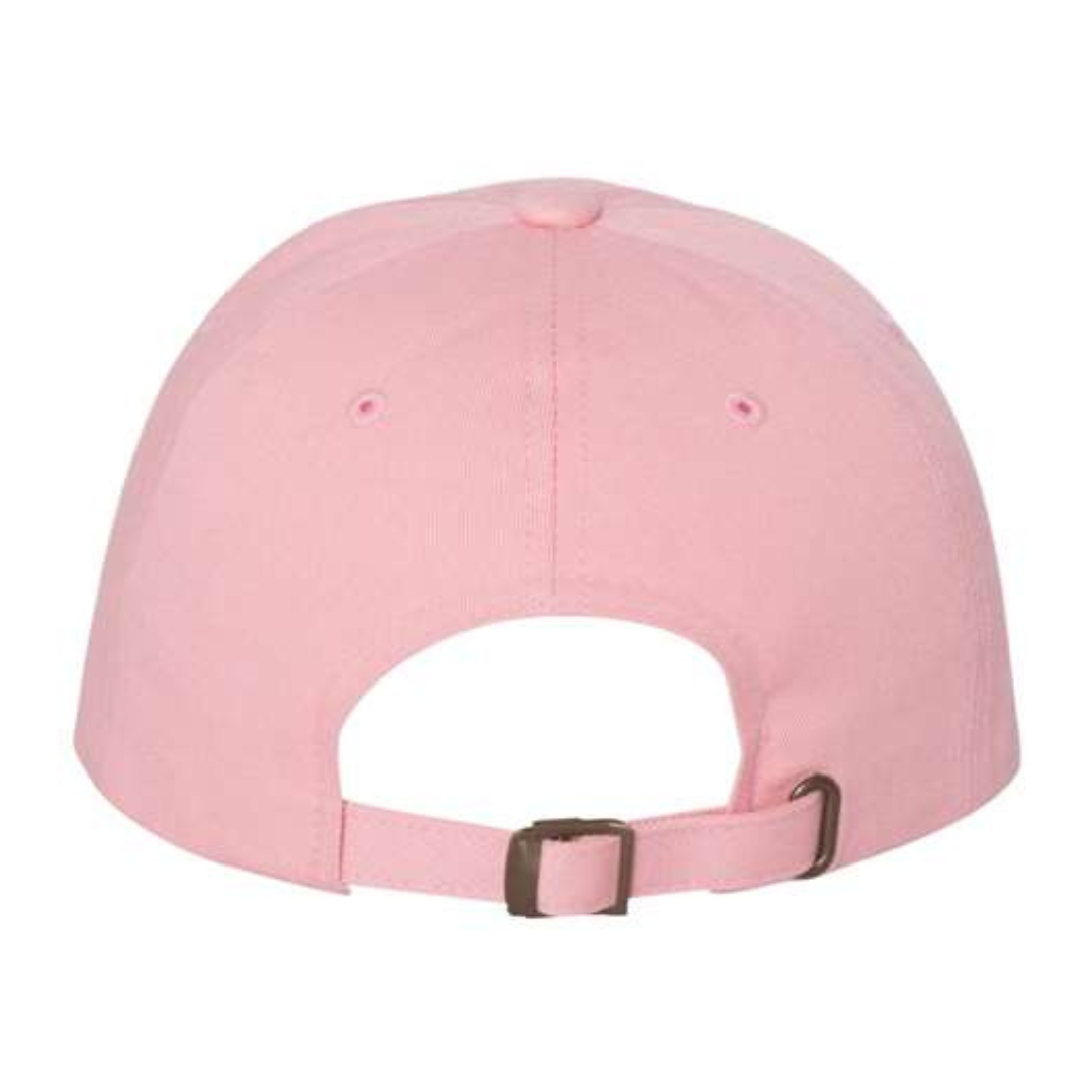 Yupoong 6245CM Custom Patch Dad Hat – Unstructured Cotton in Pink - view 4