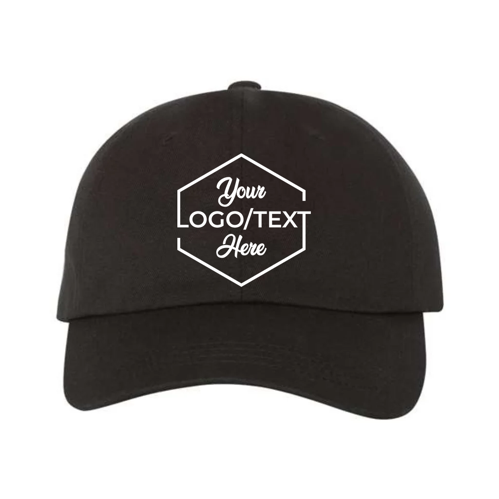 Yupoong 6245CM Custom Patch Dad Hat – Unstructured Cotton in Black - view 5
