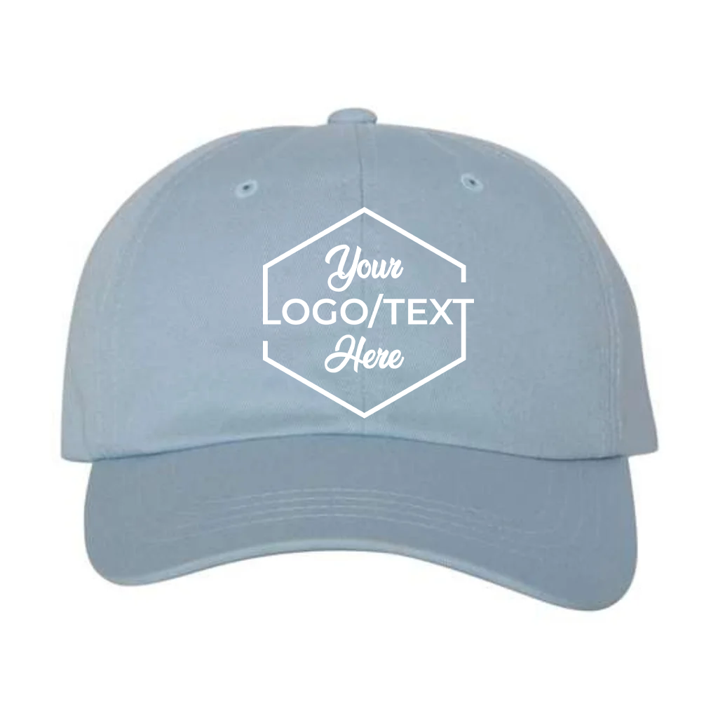 Yupoong 6245CM Custom Patch Dad Hat – Unstructured Cotton in Light Blue - view 5