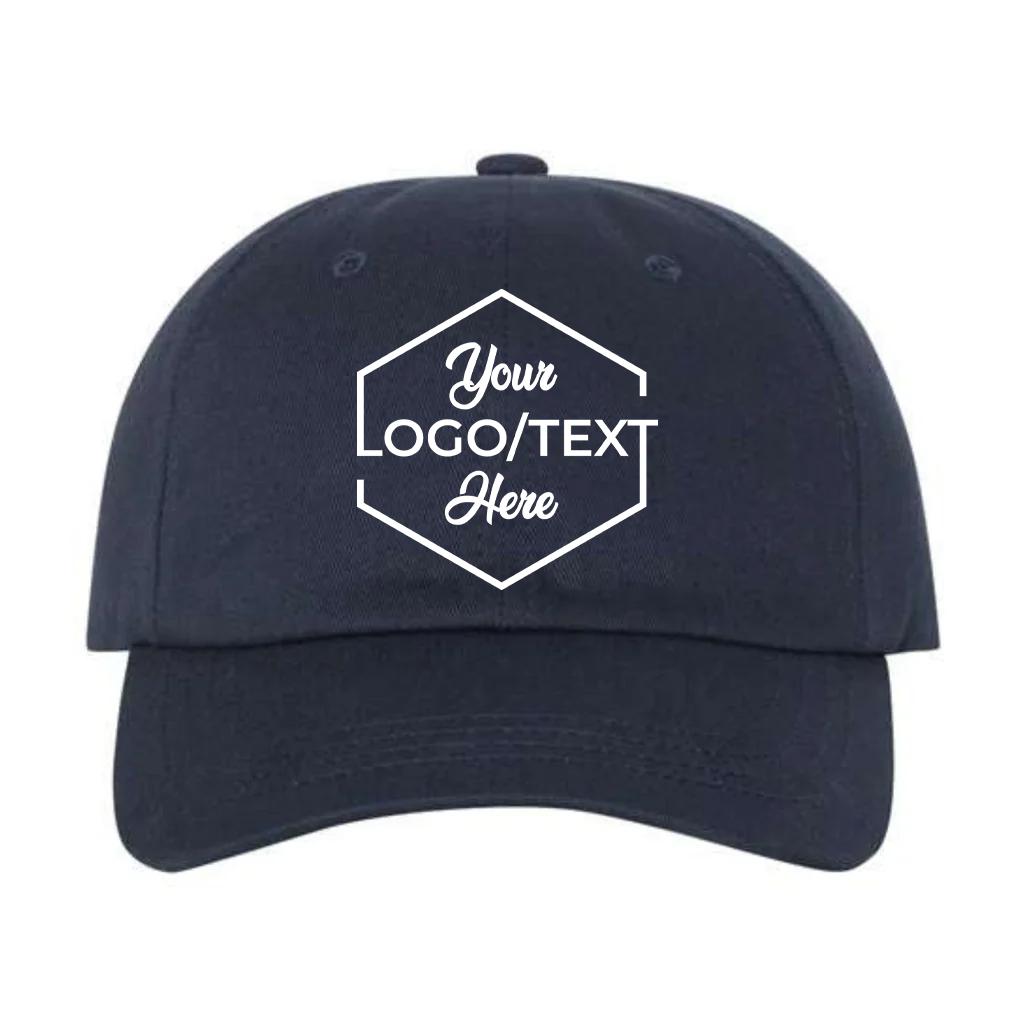 Yupoong 6245CM Custom Patch Dad Hat – Unstructured Cotton in Navy - view 5