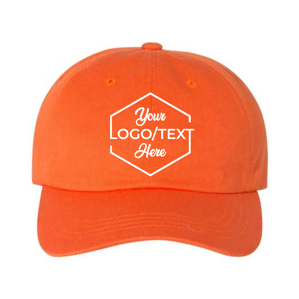 Yupoong 6245CM Custom Patch Dad Hat – Unstructured Cotton in Orange - view 5
