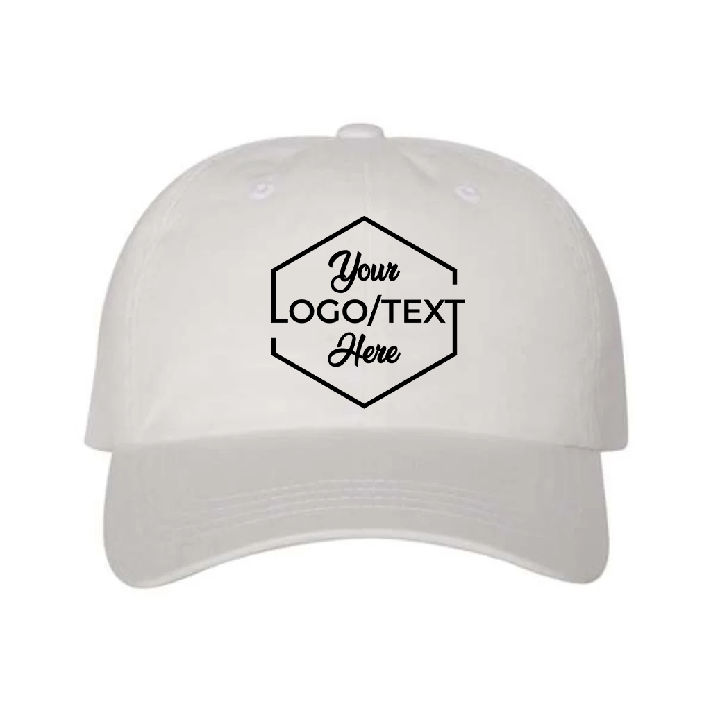 Yupoong 6245CM Custom Patch Dad Hat – Unstructured Cotton in White - view 5