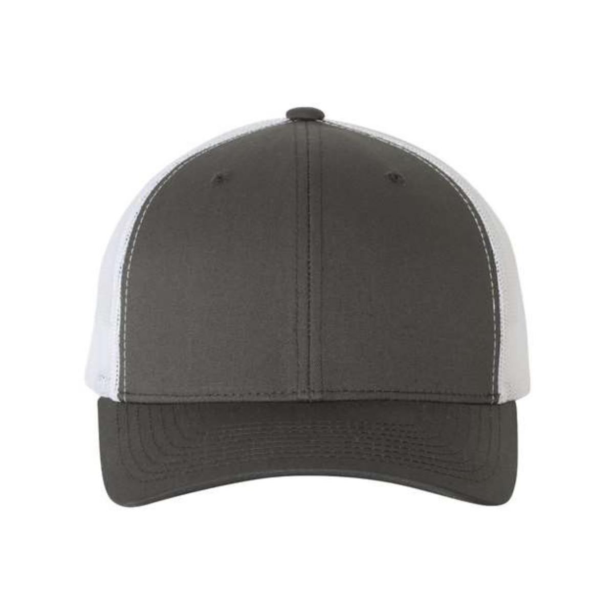 Yupoong 6606 Custom Patch Retro Trucker Hat – Mesh Back Snapback in Charcoal/White - view 2