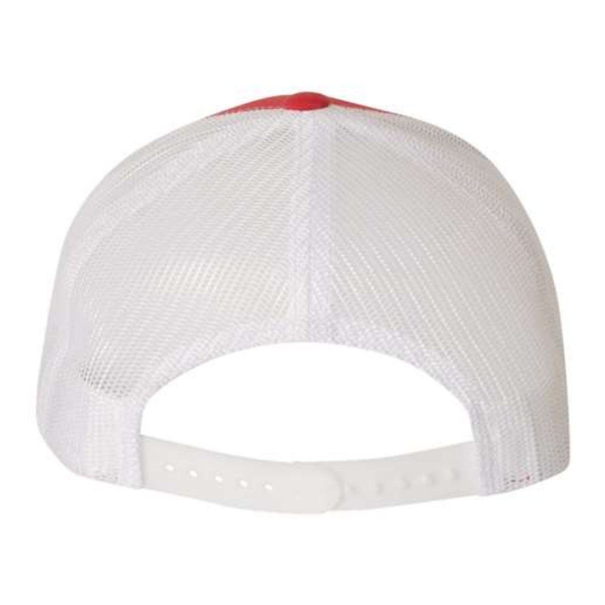 Yupoong 6606 Custom Patch Retro Trucker Hat – Mesh Back Snapback in Red/White - view 4