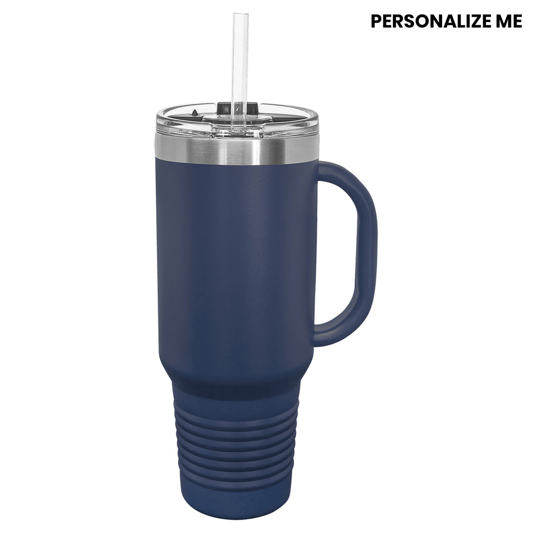 Fly Fishing Outdoor Adventure Fun Tumbler with Handle